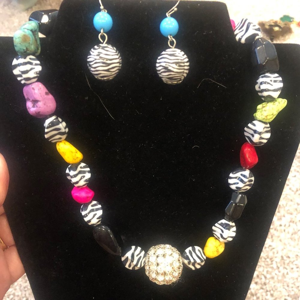 Matching Necklace and Earrings Set